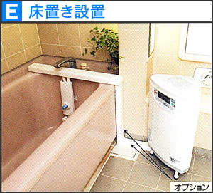 ジャノメ24時間風呂設置用部材 E 床置き設置